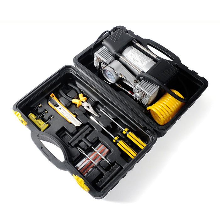 Компресор за гуми с инструменти