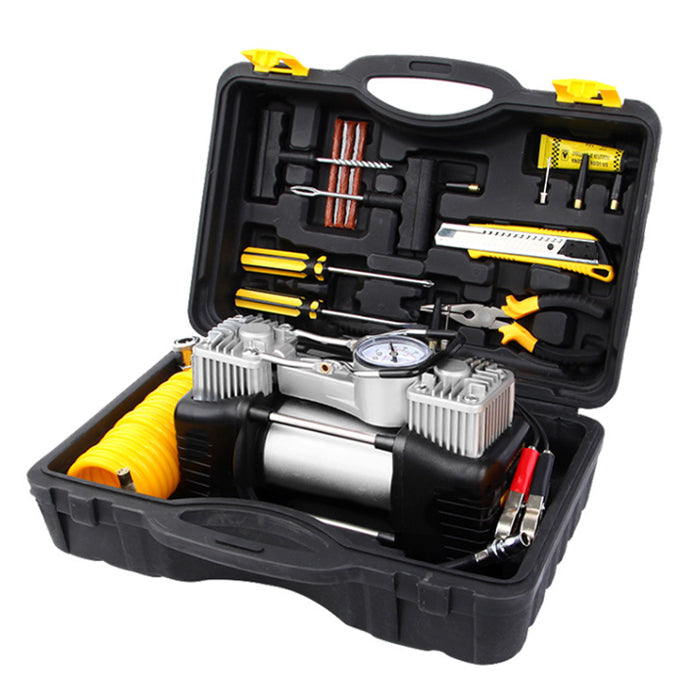 Компресор за гуми с инструменти